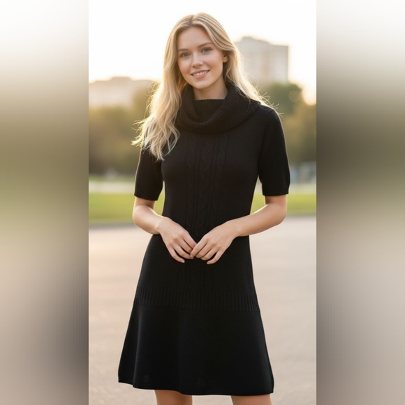 🍷Cowell neck mini sweater dress - Picture 1 of 7